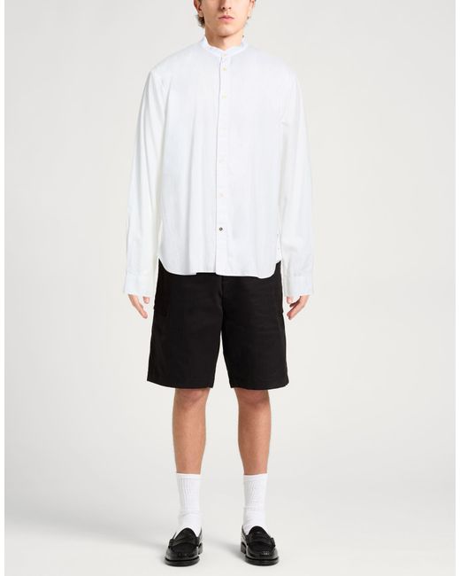 Gas White Shirt Cotton, Linen for men