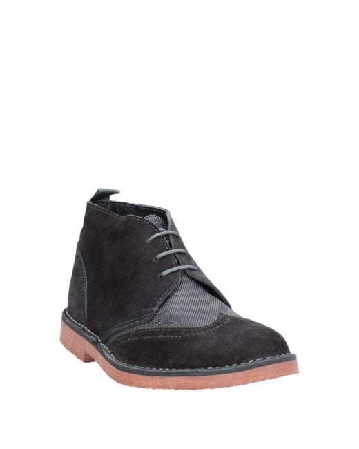 Angelo Nardelli Black Ankle Boots for men