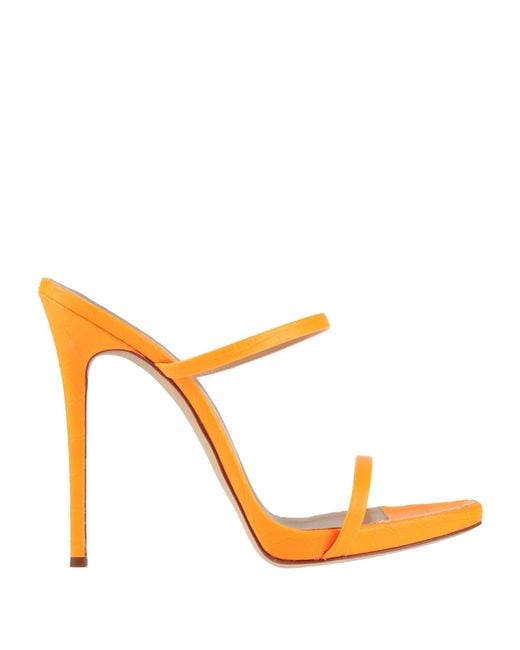 Giuseppe Zanotti Orange Sandals Synthetic Material