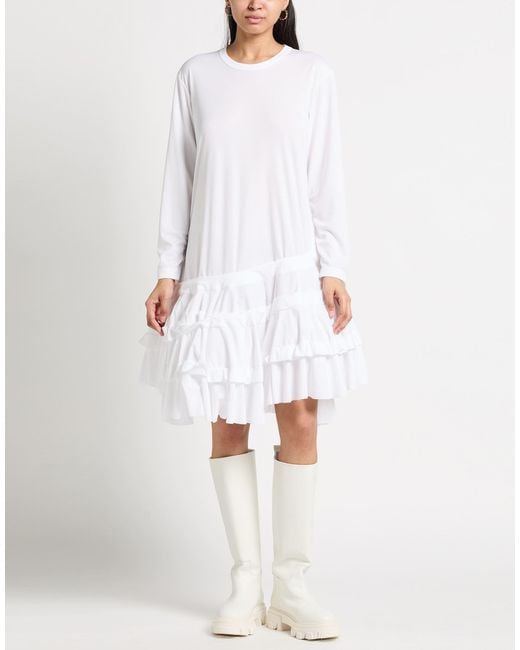 Comme des Garçons White Mini Dress Polyester