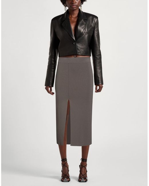 Alpha Studio Brown Midi Skirt