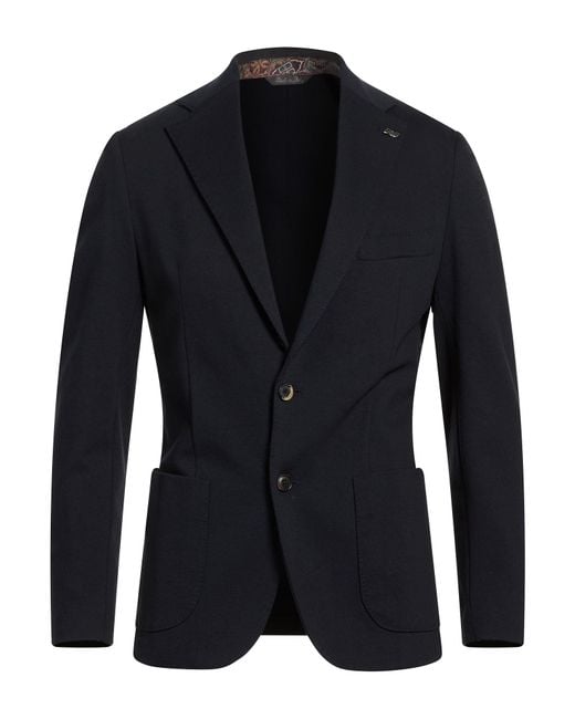 Bob Blue Blazer Viscose, Polyamide, Elastane for men