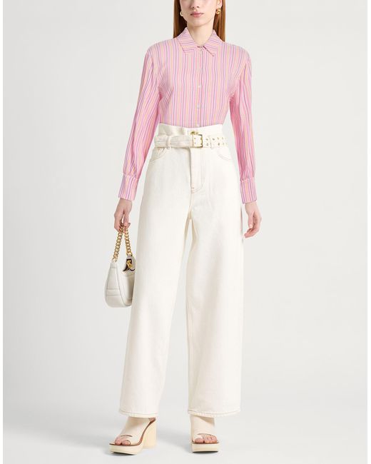Patrizia Pepe Pink Shirt Viscose, Polyester, Silk
