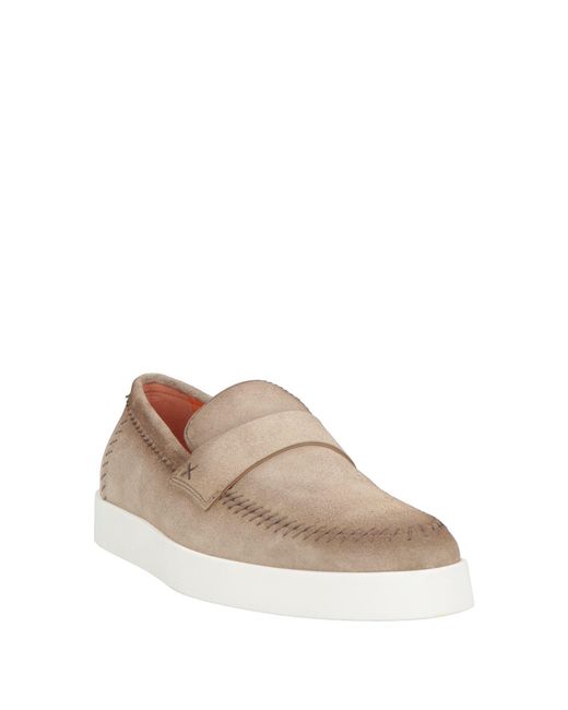 Santoni White Loafers for men