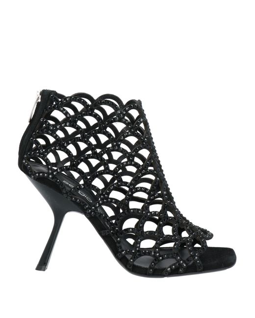Sergio Rossi Black Ankle Boots Leather