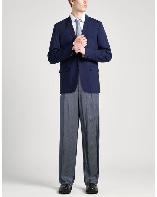 Giorgio Armani Blue Pants Viscose, Acetate for men