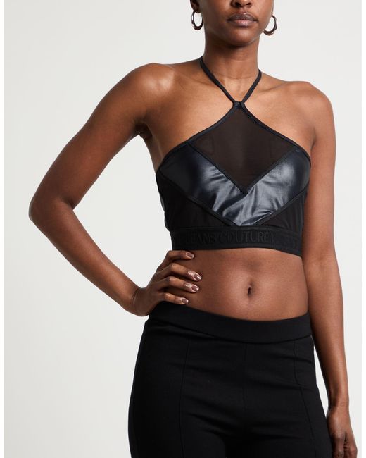 Versace Jeans Couture Black Top Polyamide, Elastane