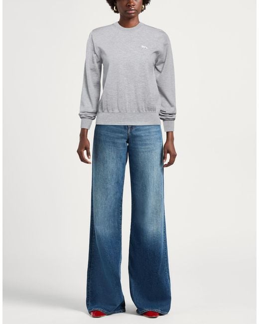 Maison Kitsuné Gray Sweater Wool