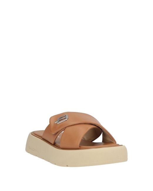 Baldinini Brown Camel Sandals Leather