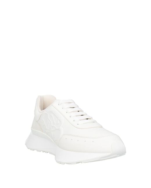 McQueen White Sneakers Leather for men
