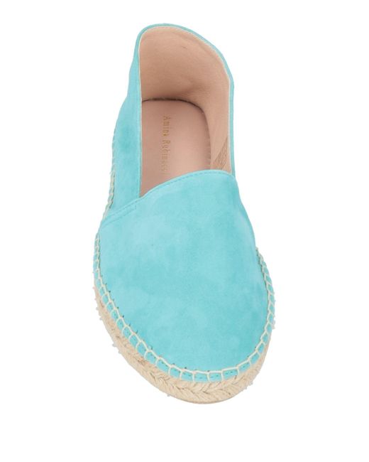 Amina Rubinacci Blue Espadrilles Leather