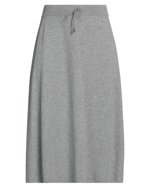 Fabiana Filippi Gray Midi Skirt