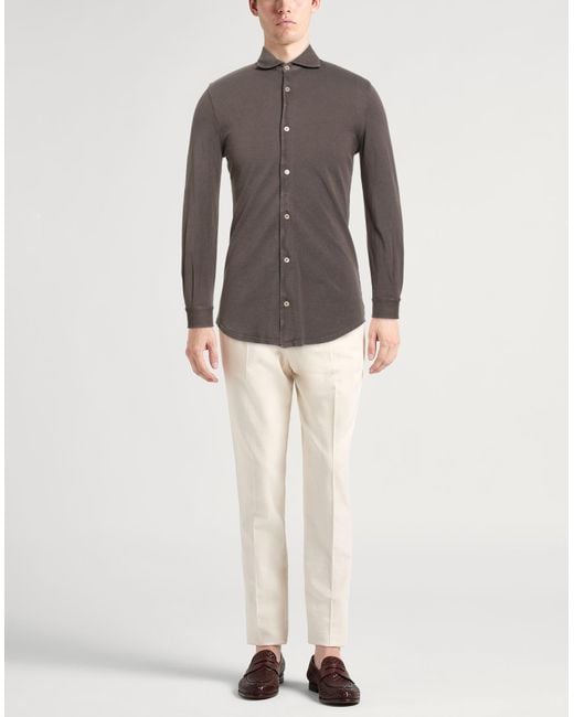 Camisa Fedeli de hombre de color Brown