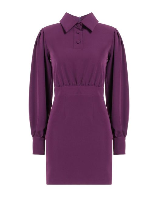 ACTUALEE Purple Mini Dress Polyester, Elastane