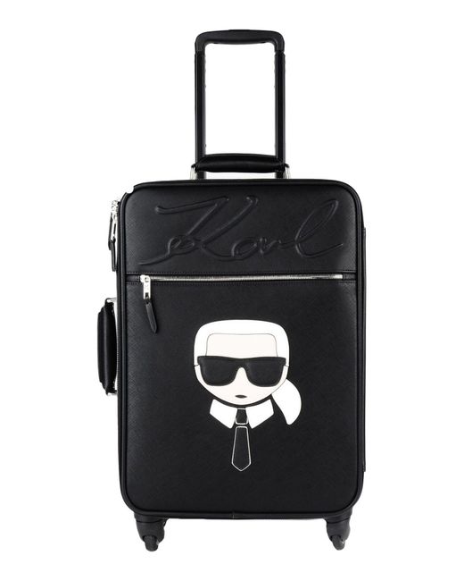 Valise à roulettes Synthétique Karl Lagerfeld en coloris Noir Femme Sacs Sacs de voyage et valises 