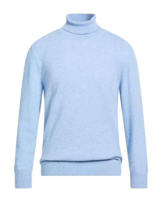 Officina 36 Blue Turtleneck Wool, Polyamide for men
