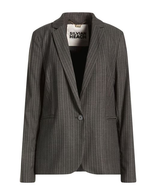 Silvian Heach Black Blazer Polyester, Viscose, Elastane