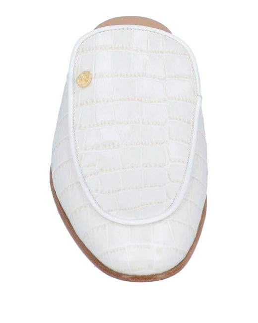 Giovanni Conti White Mules & Clogs for men