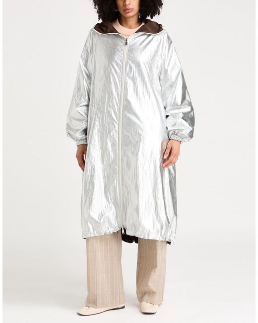 Alysi White Overcoat & Trench Coat Polyamide