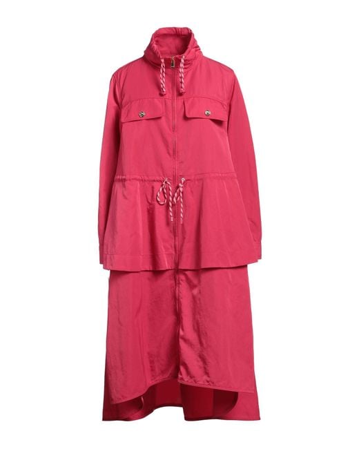 Pinko Red Overcoat & Trench Coat