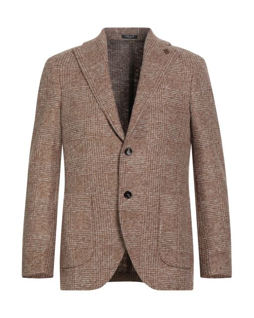 BRERAS Milano Brown Camel Blazer Acrylic, Virgin Wool, Polyester for men