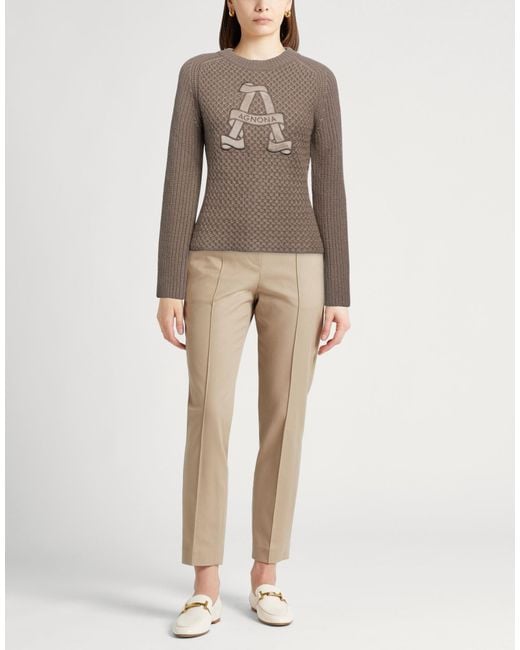 Agnona Brown Sweater Cashmere