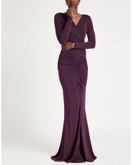 La Petite Robe Di Chiara Boni Purple Maxi Dress Polyamide, Viscose, Elastane, Polyester
