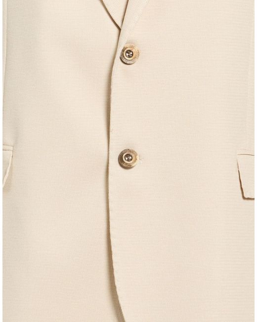 MULISH Natural Blazer Polyester, Viscose, Elastane for men