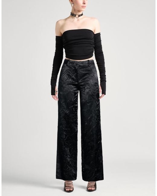 Rabanne Black Pants Viscose, Polyester