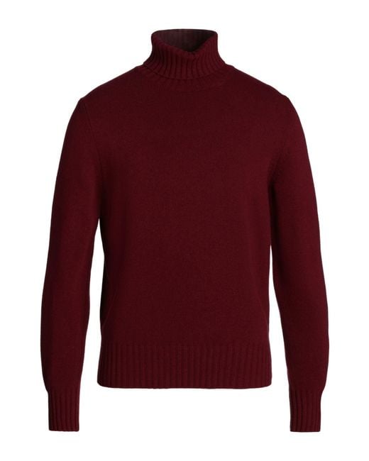 Doppiaa Red Turtleneck Wool, Polyamide for men