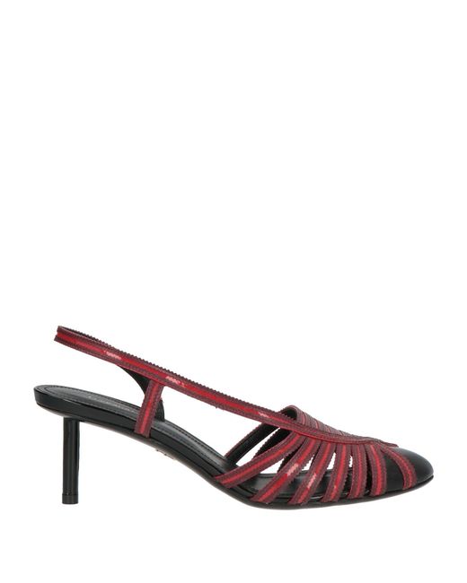 Ferragamo Pink Burgundy Pumps Leather
