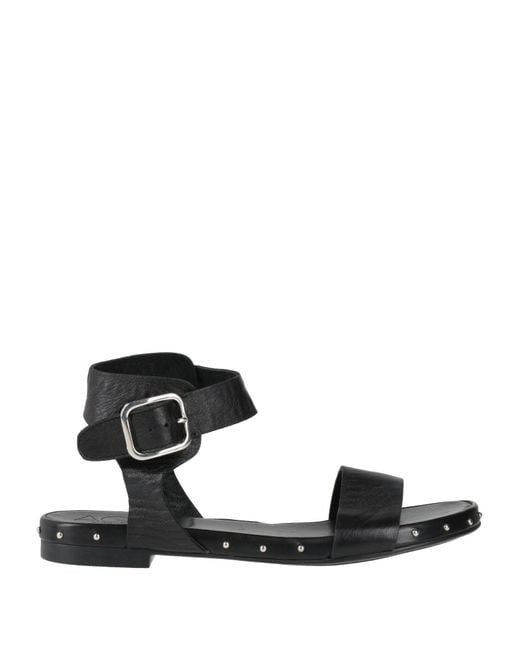 Agl Attilio Giusti Leombruni Black Sandals Leather