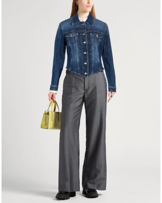 Guess Blue Denim Outerwear Cotton, Lyocell, Elastane