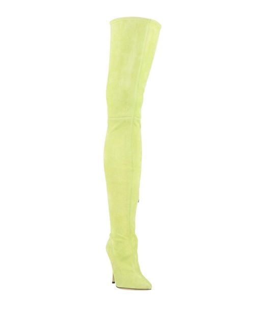 Sergio Rossi Yellow Lime Boot Leather