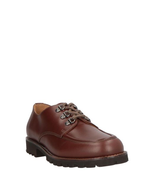 Eleventy Brown Lace-Up Shoes Leather