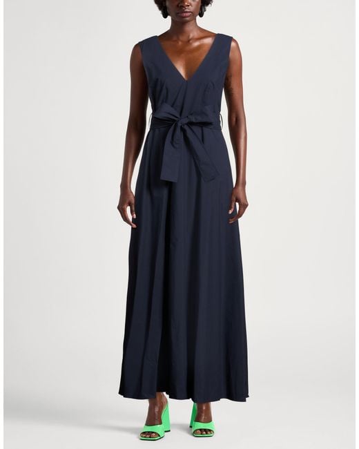 P.A.R.O.S.H. Blue Maxi Dress Cotton