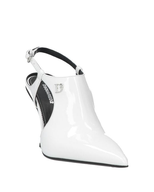 DSquared² White Slingback Pumps