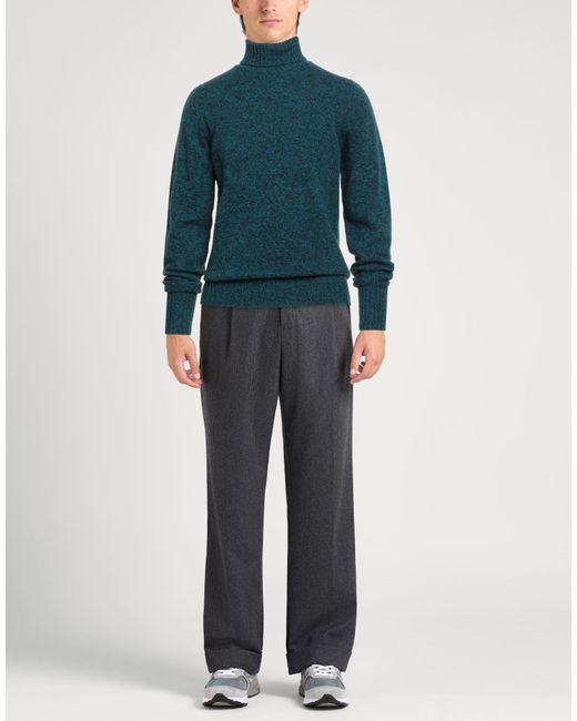 Drumohr Blue Turtleneck Lambswool for men