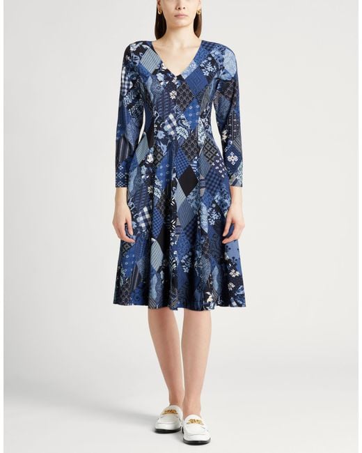 High Blue Midi Dress Nylon, Elastane
