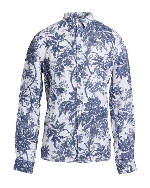 40weft Blue Shirt Linen for men