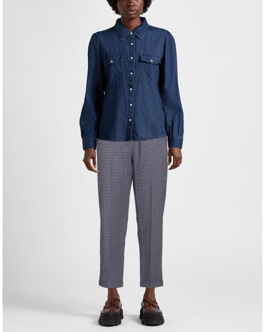 Alysi Blue Lilac Pants Virgin Wool