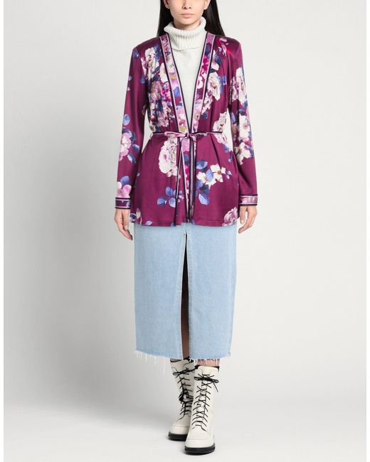 LEONARD Paris Purple Plum Jacket Silk