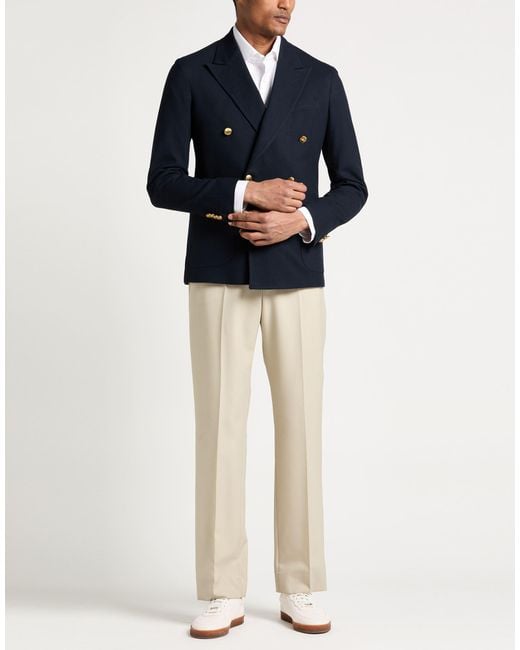Brian Dales Blue Blazer Cotton, Wool, Elastane for men