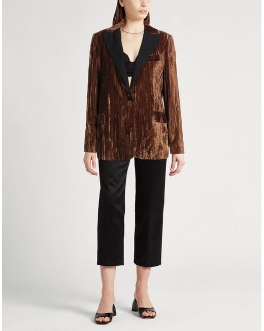 Liu Jo Brown Blazer Polyester