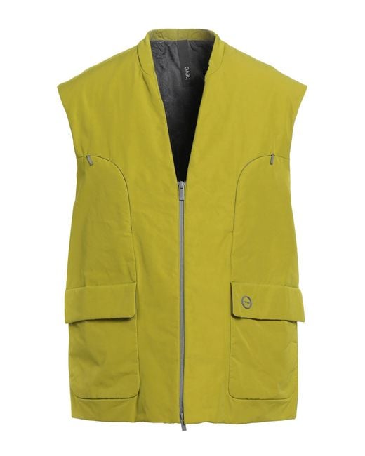 Hevò Green Lime Vest Polyester, Cotton for men