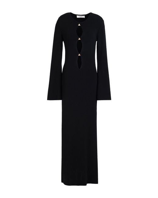 Akep Black Maxi Dress Viscose, Polyamide, Elastic Fibres