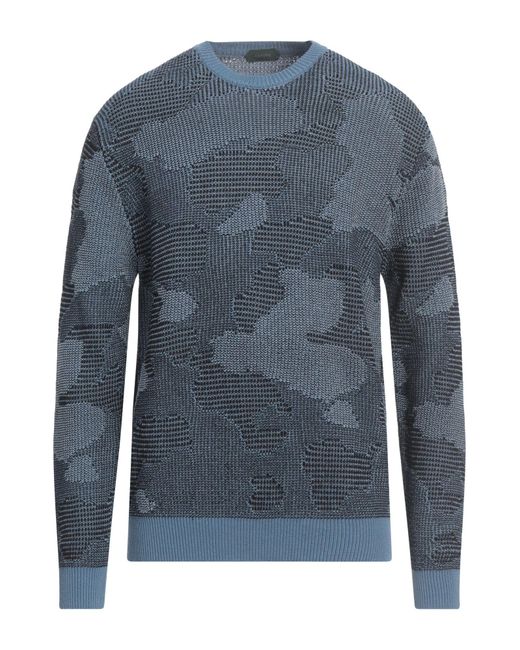 Zanone Blue Jumper for men