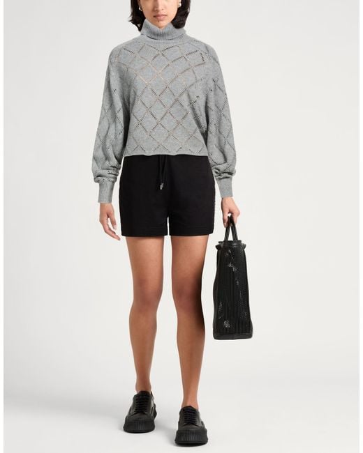 Semicouture Gray Light Turtleneck Cashmere, Polyamide