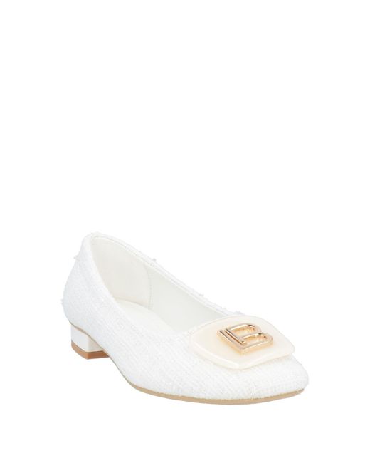 Laura Biagiotti White Ballet Flats