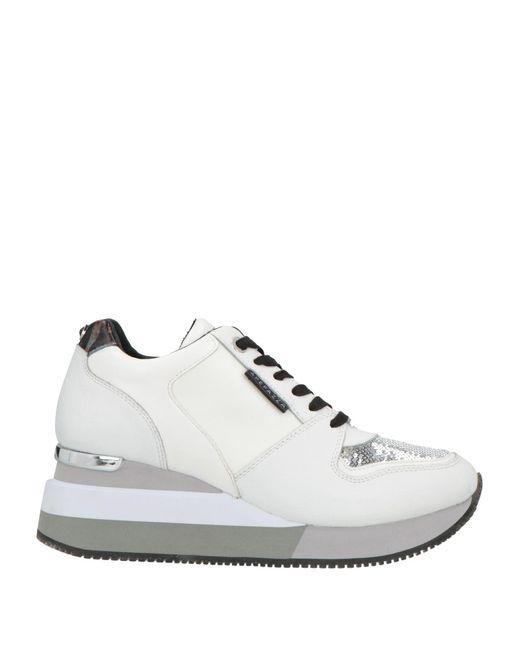 Apepazza Women's White Sport Sneakers Leather, Synthetisches Material